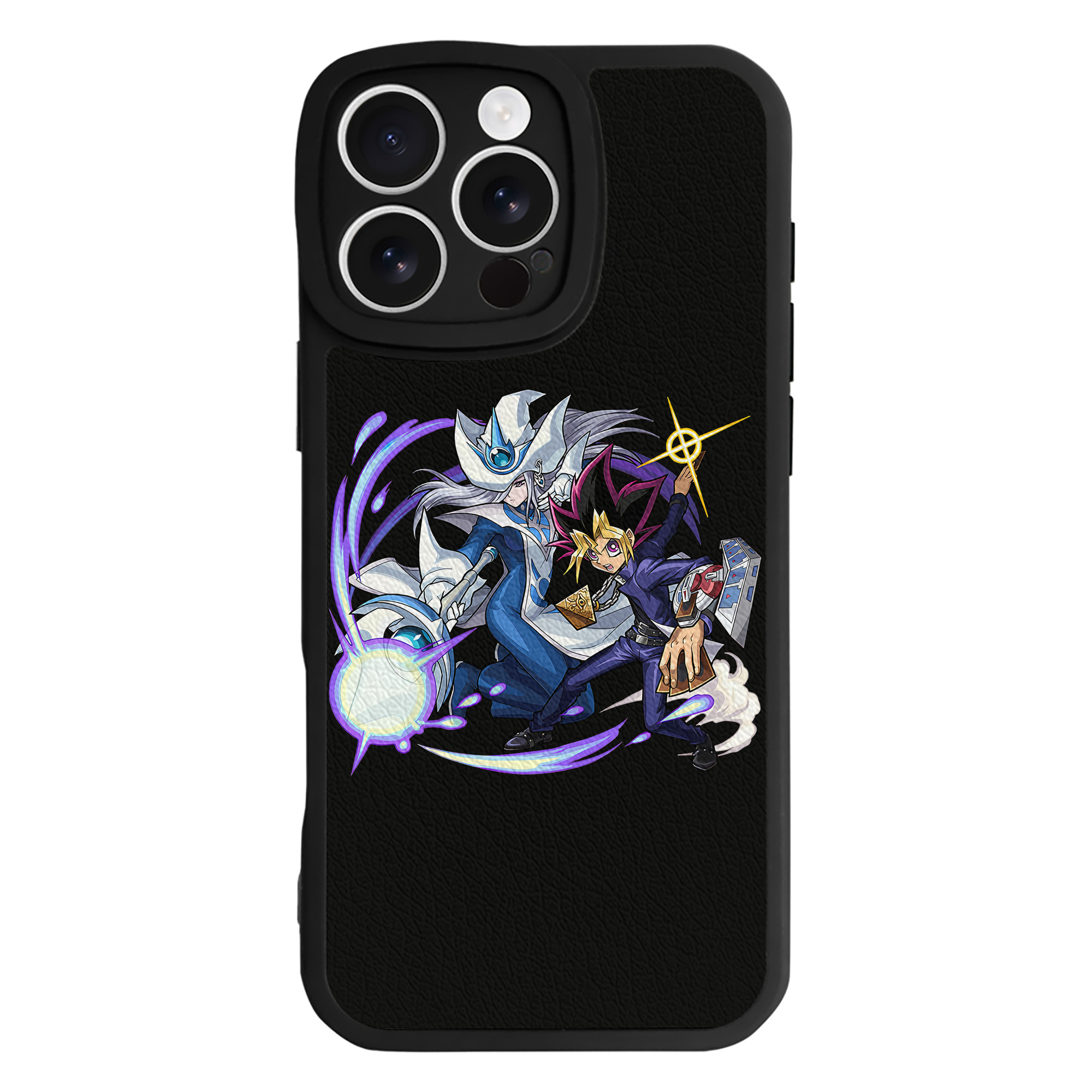 （画像用） 遊☆戯☆王 Yu-Gi-Oh! 【iPhone 16シリーズ対応】シリコンスマホケース（レザー調） 材質：シリコン